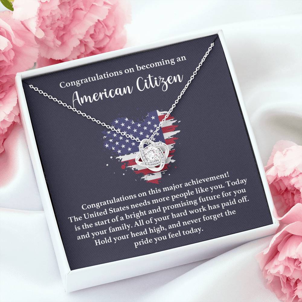 American Citizen Gift Necklace – Proud USA Keepsake