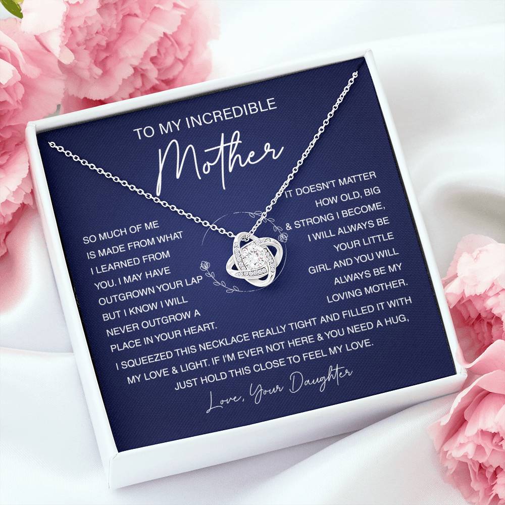 Mom Necklace Gift From Daughter With Loving Note & Box