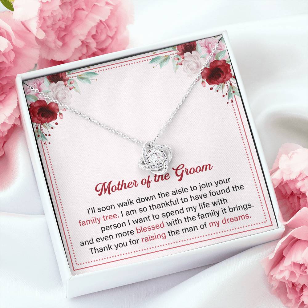 Mother of the Groom Necklace Gift With Message Card
