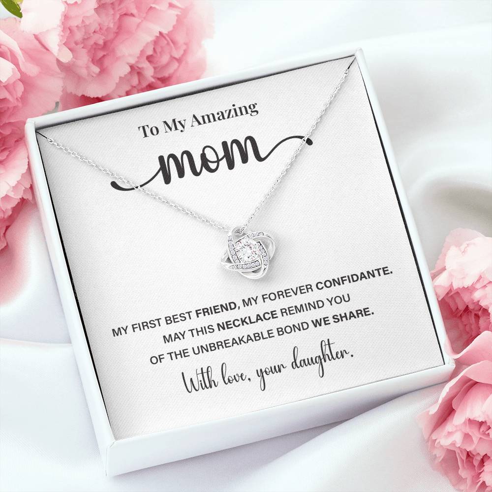 Amazing Mom Necklace from Daughter – Confidante & Best Friend Gift