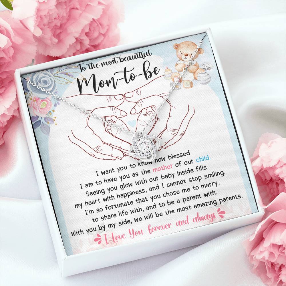 Beautiful Mom-to-Be Necklace – Pregnancy Gift with Heartfelt Message