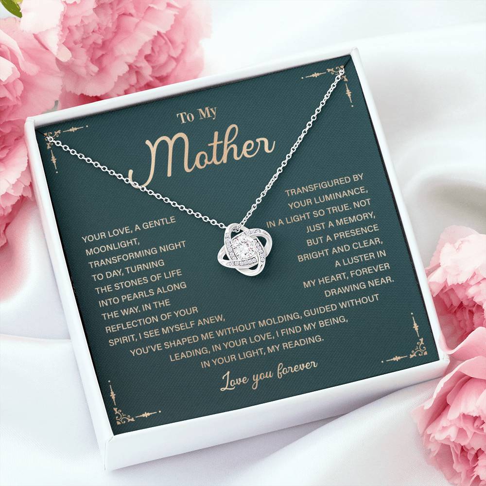 To My Mother Necklace Gift with Heartfelt Message Card