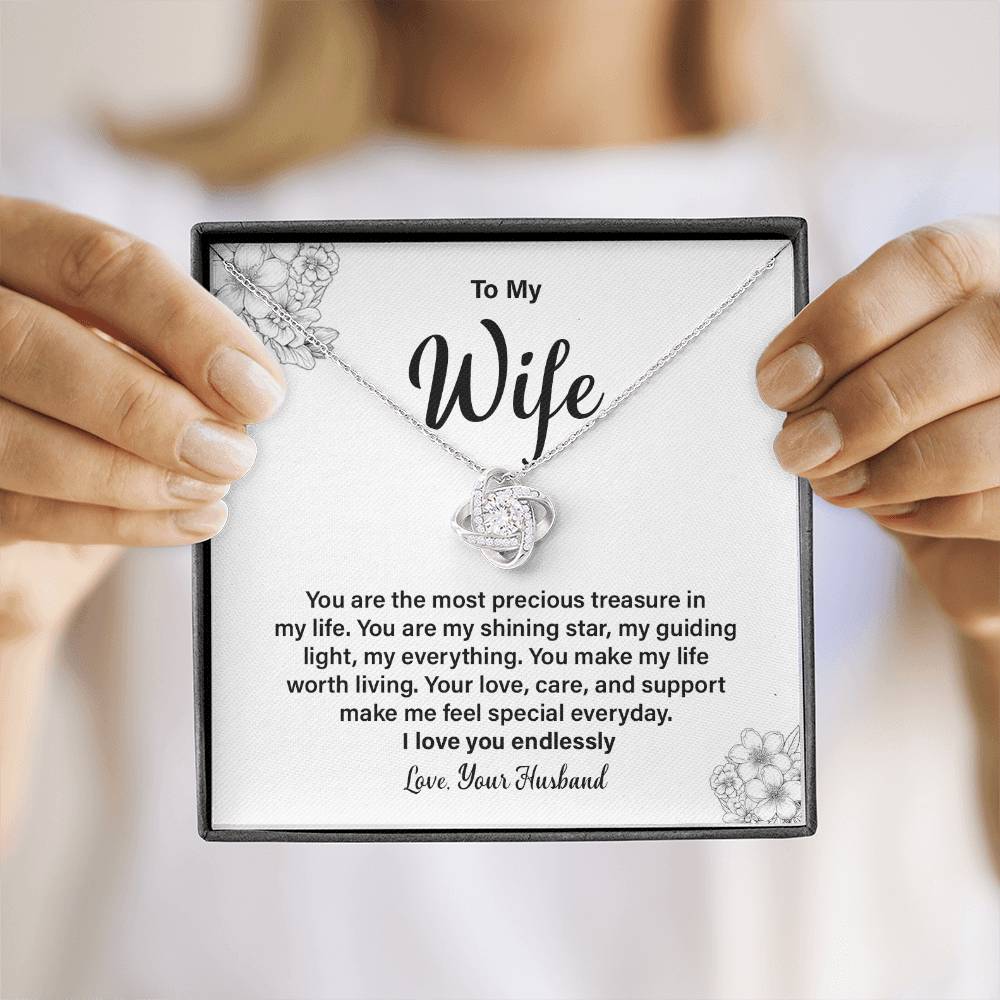 Wife Necklace Gift from Husband with Gift Card