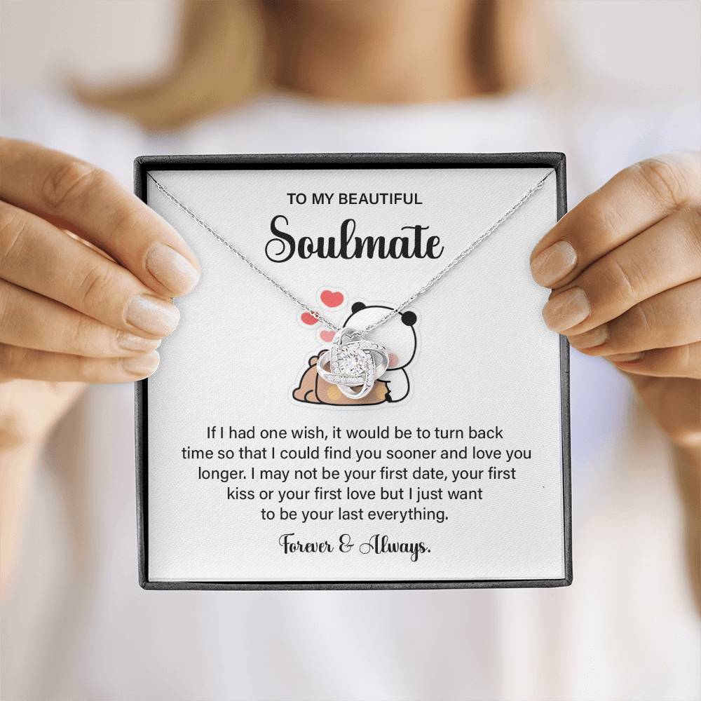 Soulmate Gift Necklace for Her – with Message Card