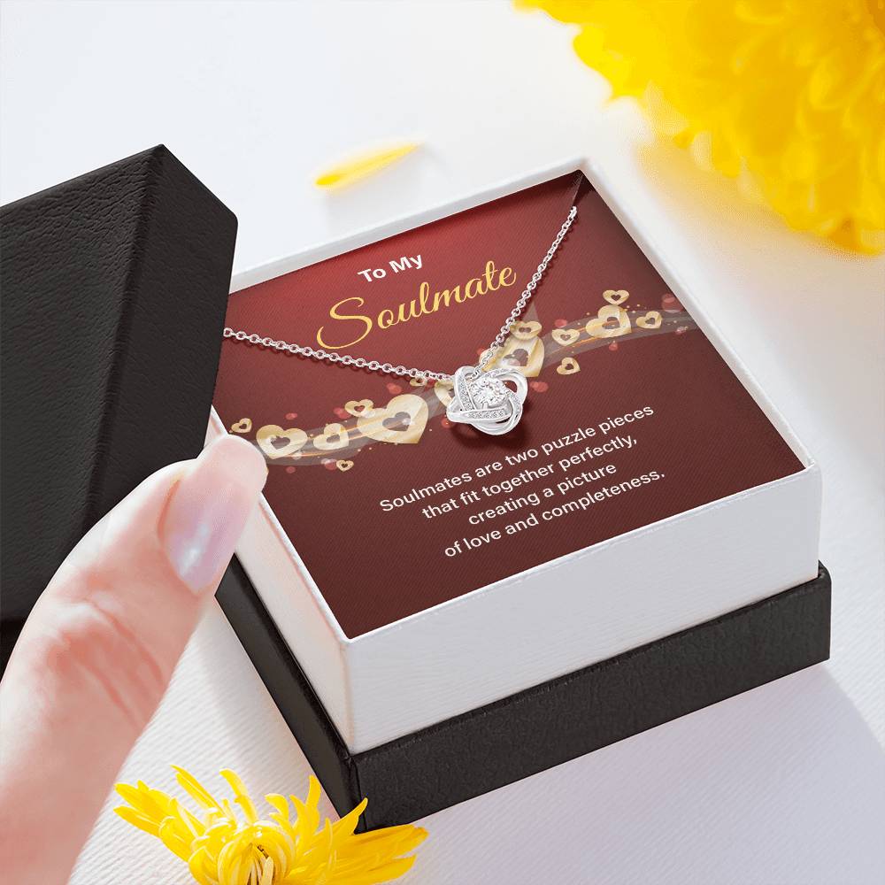 Soulmate Necklace Gift for Her – Gift Box & Card