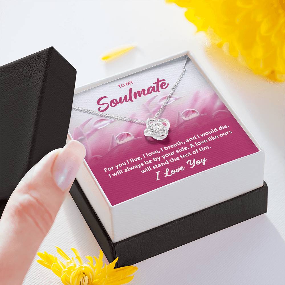 Romantic Soulmate Necklace Gift – Message Card Jewelry Box