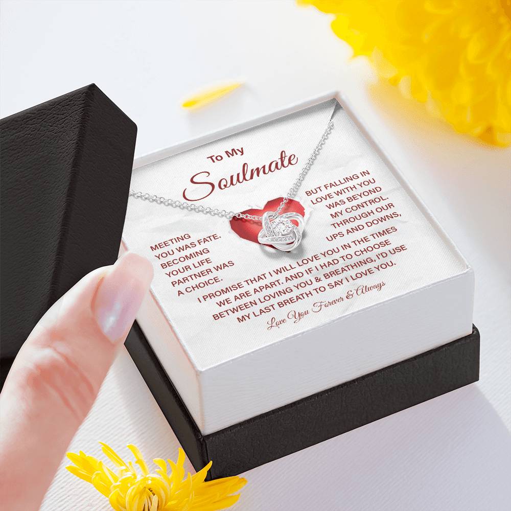 Soulmate Gift Necklace with Message Card & Box