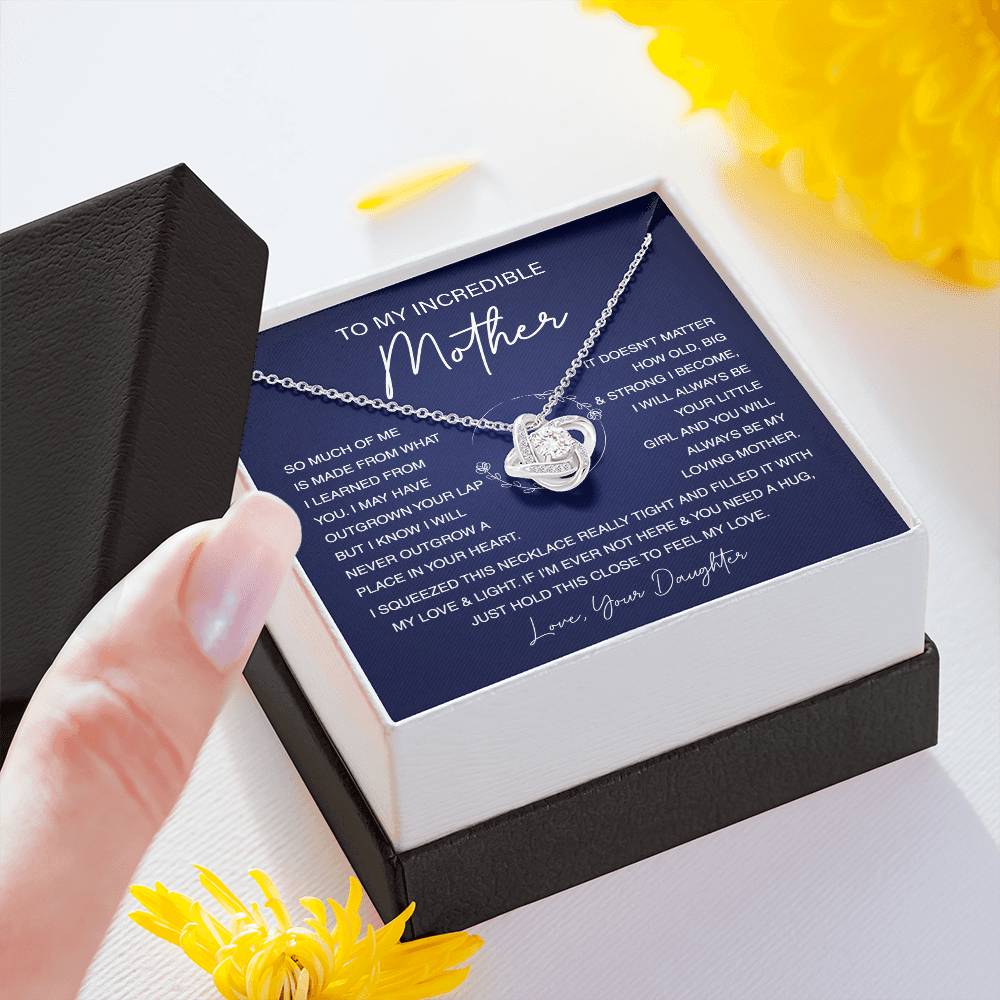 Mom Necklace Gift From Daughter With Loving Note & Box
