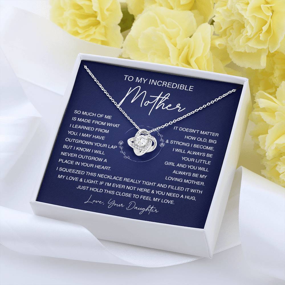 Mom Necklace Gift From Daughter With Loving Note & Box