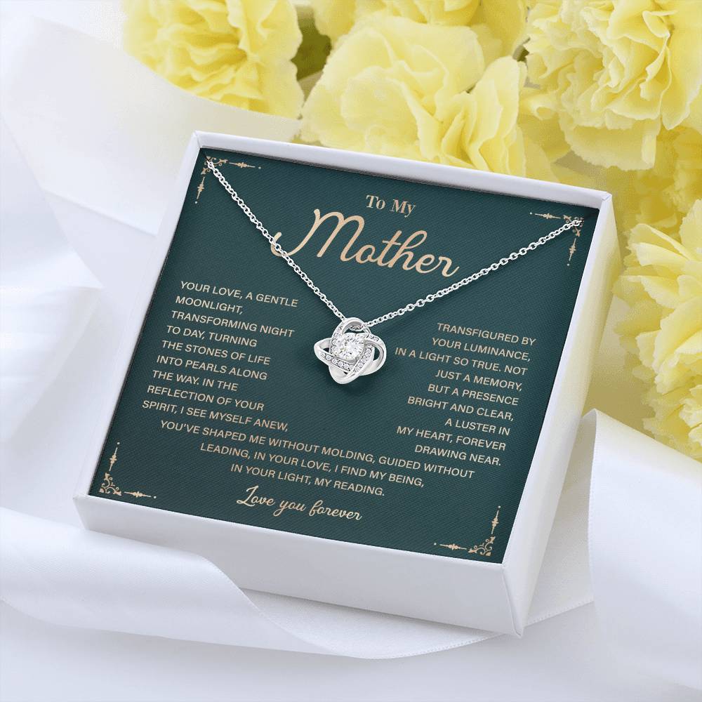 To My Mother Necklace Gift with Heartfelt Message Card