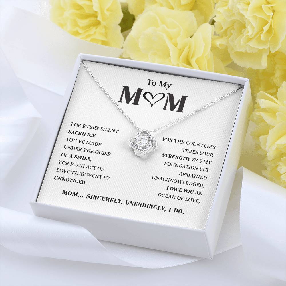 Necklace Gift for Mom with Heartfelt Appreciation Note