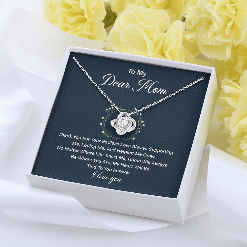 Necklace Gift for Mom from Daughter with Loving Message