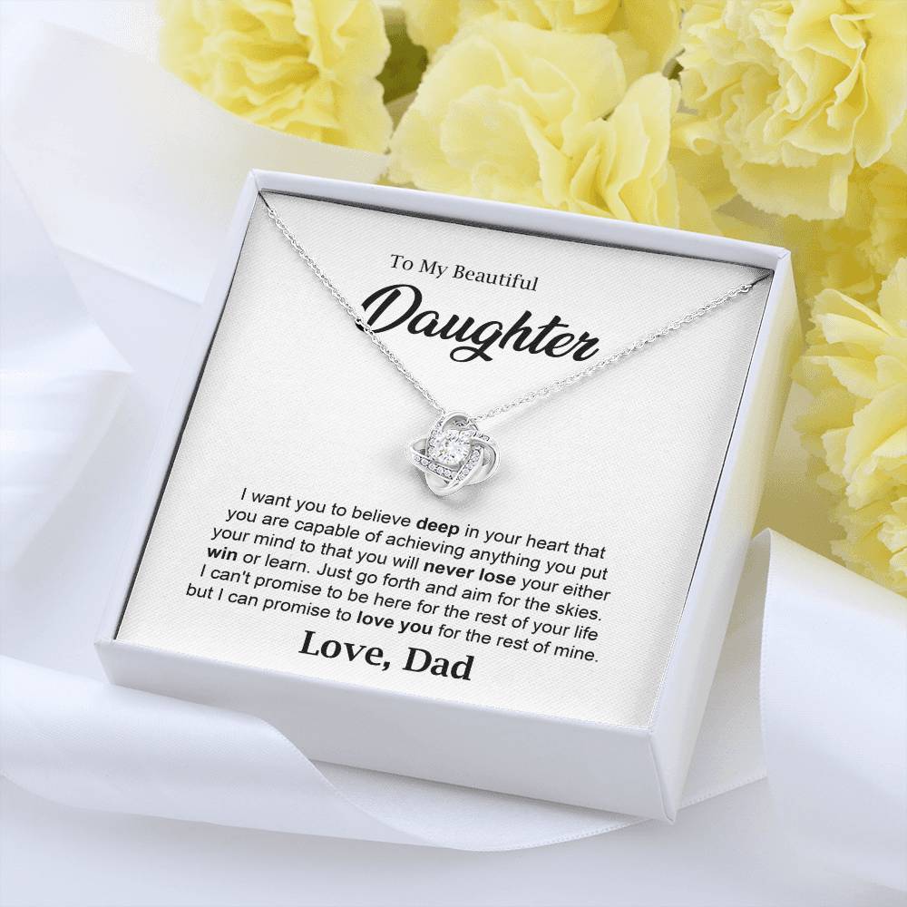 Dad to Daughter Necklace Gift With Message Card
