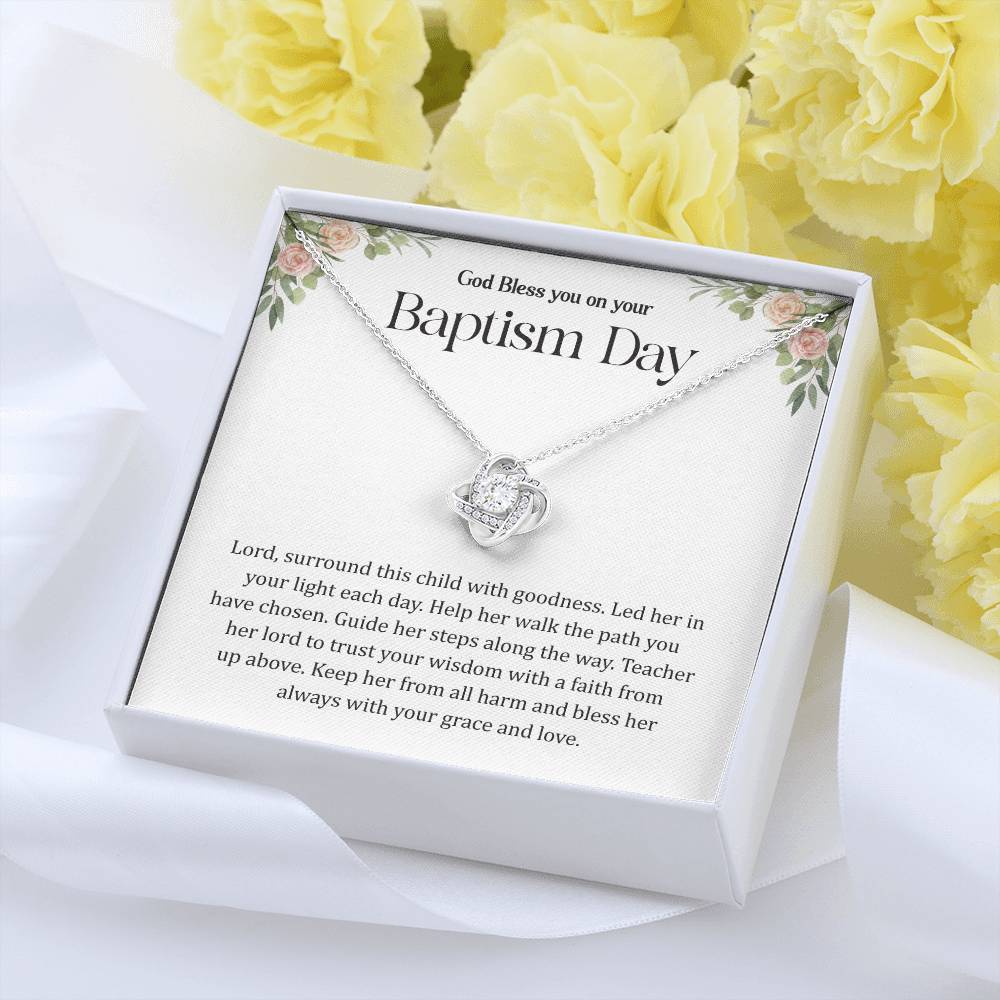 Baptism Gift Necklace for Baby Girl with Gift Box