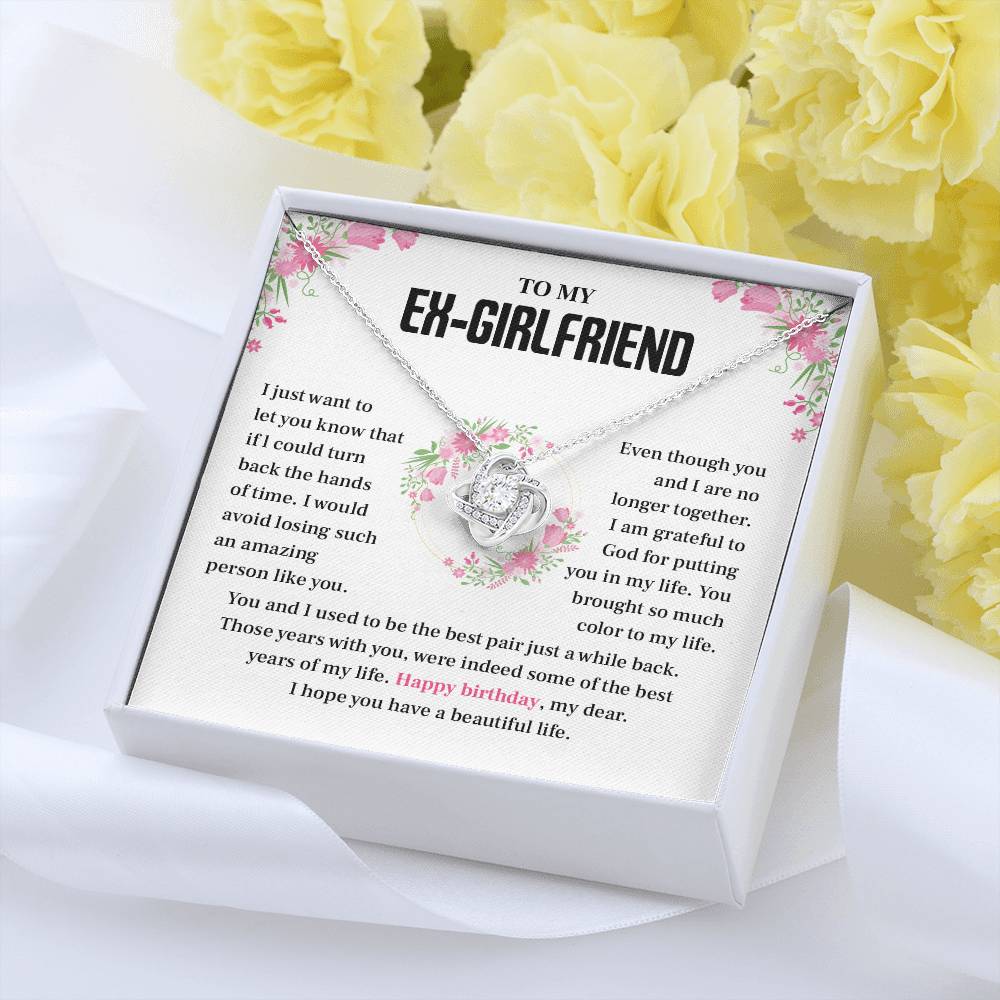 Ex-Girlfriend Birthday Necklace with Apology Card