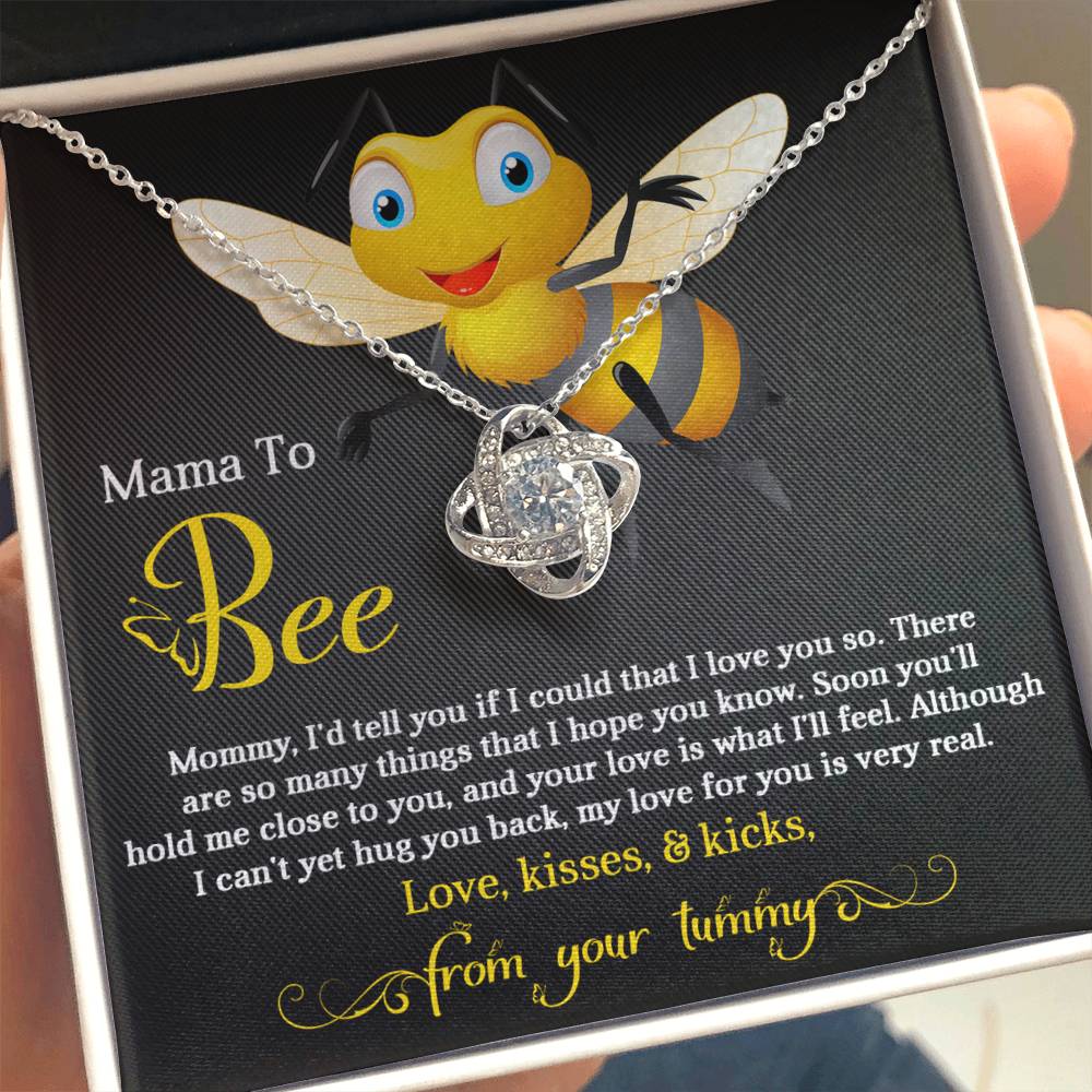 Bee-Themed Mommy to Be Necklace – Gift from Bump with Cute Poem