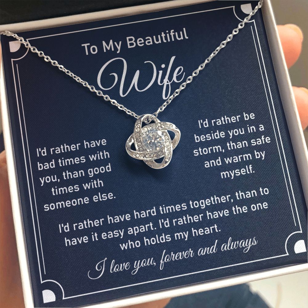 Wife Necklace Gift with Love Message