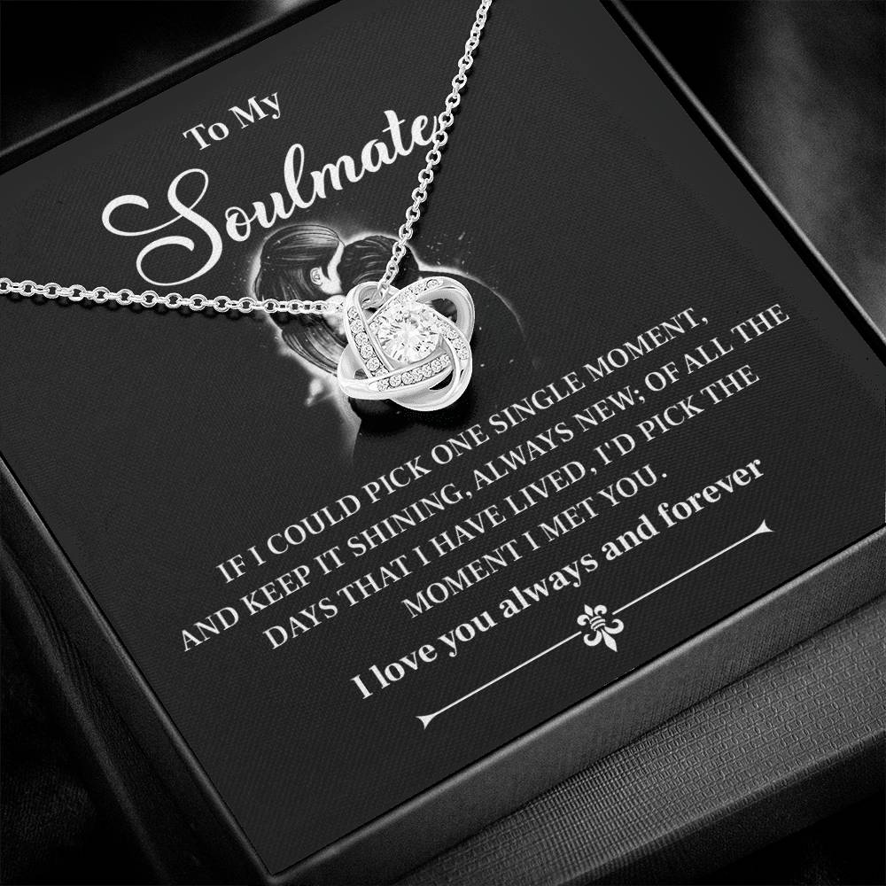 Soulmate Necklace Gift for Her – with Message Card