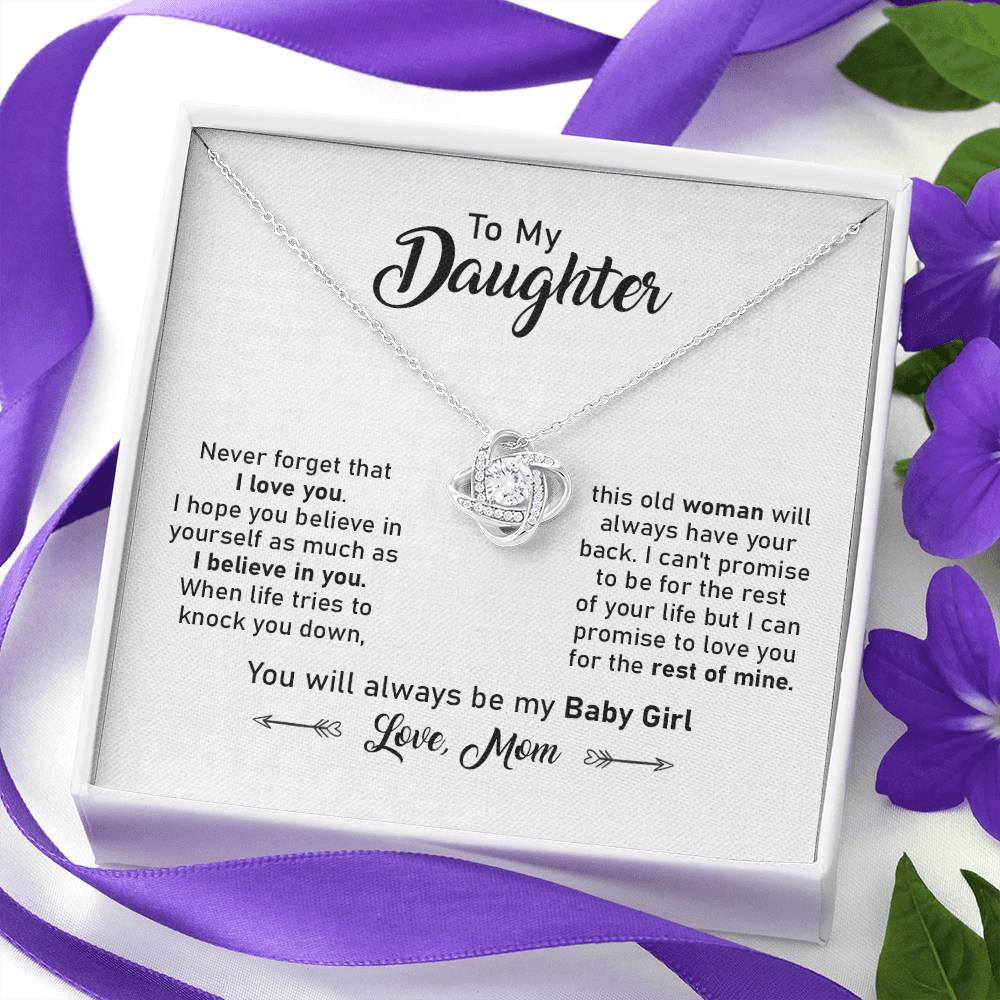 Daughter Necklace from Mom Baby Girl Forever Gift