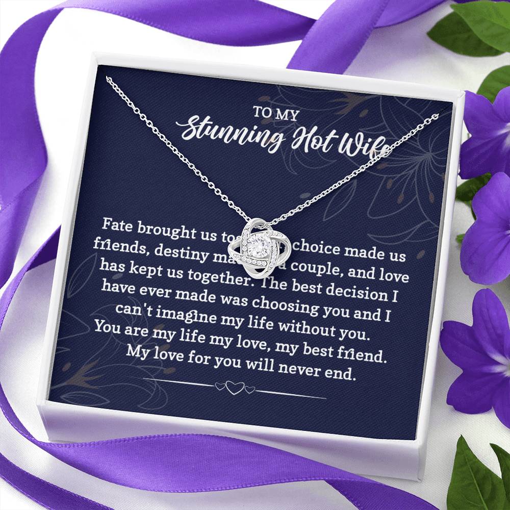 Necklace Gift for Wife from Husband with Love Card