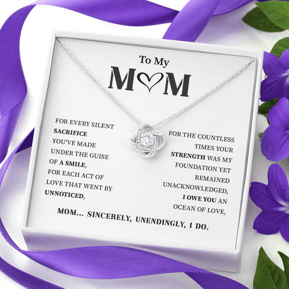 Necklace Gift for Mom with Heartfelt Appreciation Note