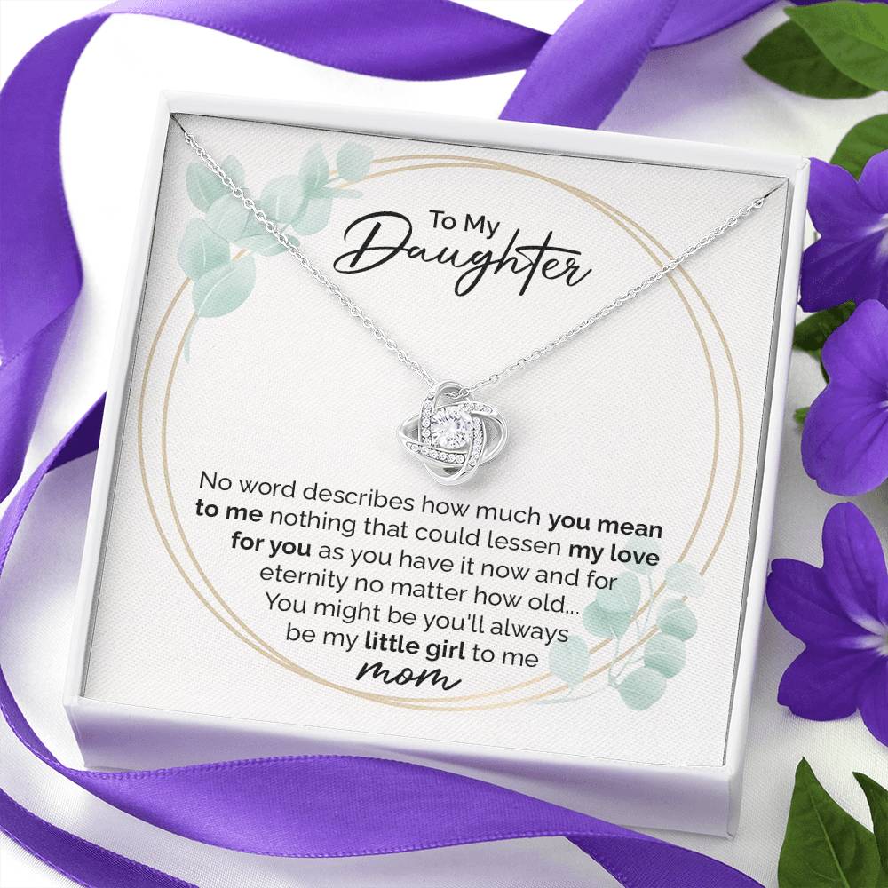 Daughter Necklace Gift from Mom with Sentimental Card