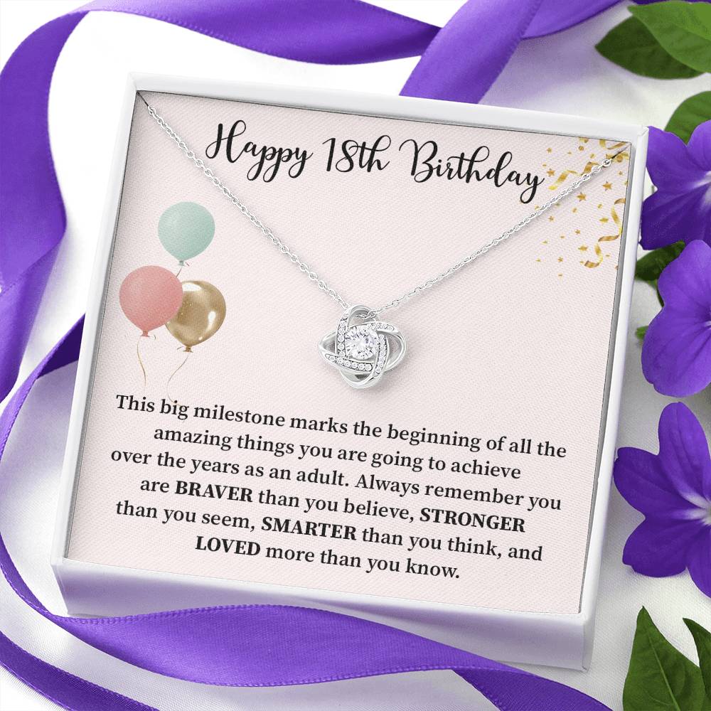 18th Birthday Necklace Gift for Her – Milestone Keepsake Jewelry