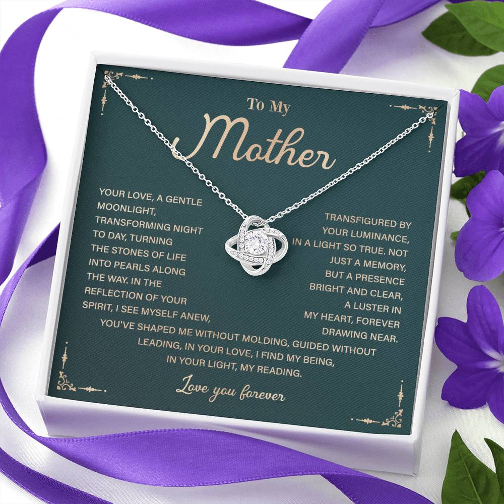 To My Mother Necklace Gift with Heartfelt Message Card
