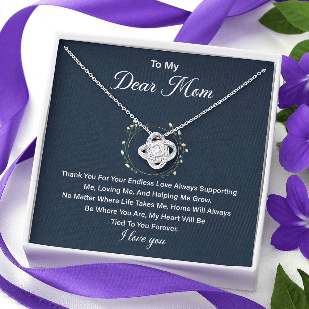 Necklace Gift for Mom from Daughter with Loving Message