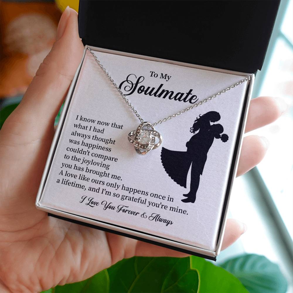 Soulmate Necklace – Gift for Wife or Girlfriend with Romantic Message