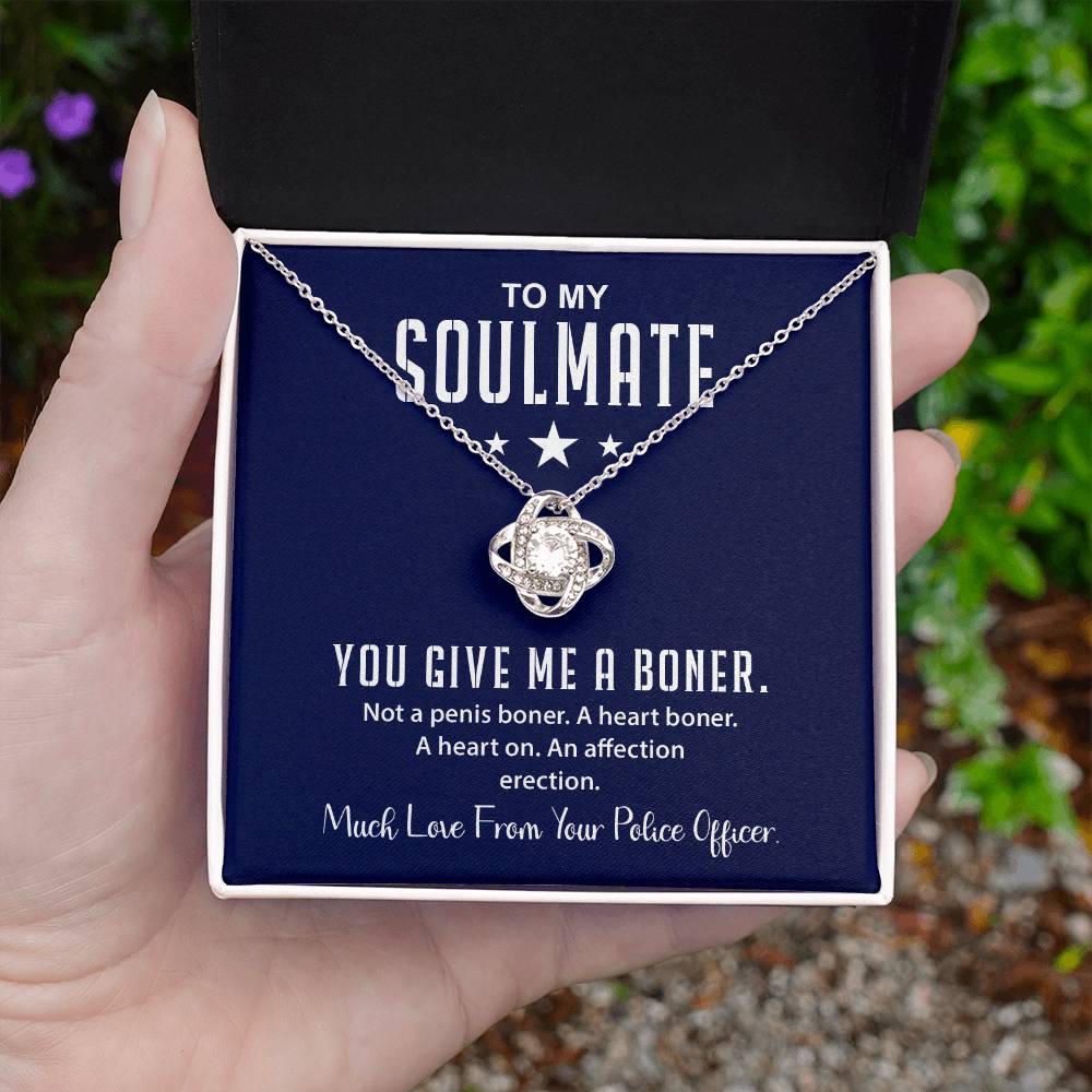 Funny Soulmate Necklace Gift from Police Officer