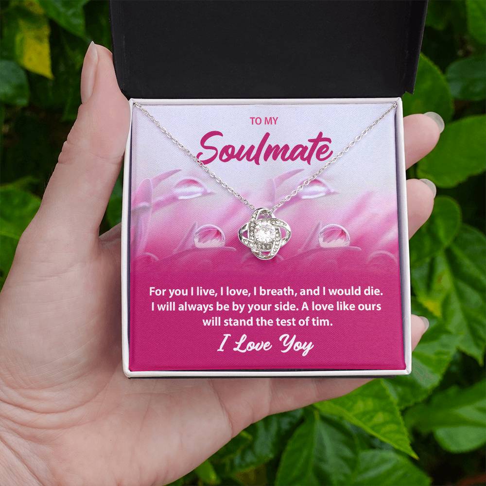 Romantic Soulmate Necklace Gift – Message Card Jewelry Box