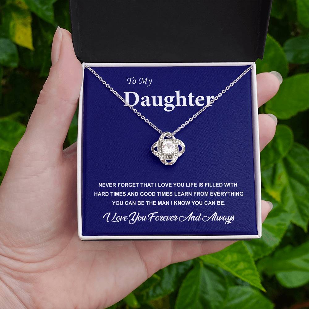 Love Knot Necklace Gift from Dad to Daughter