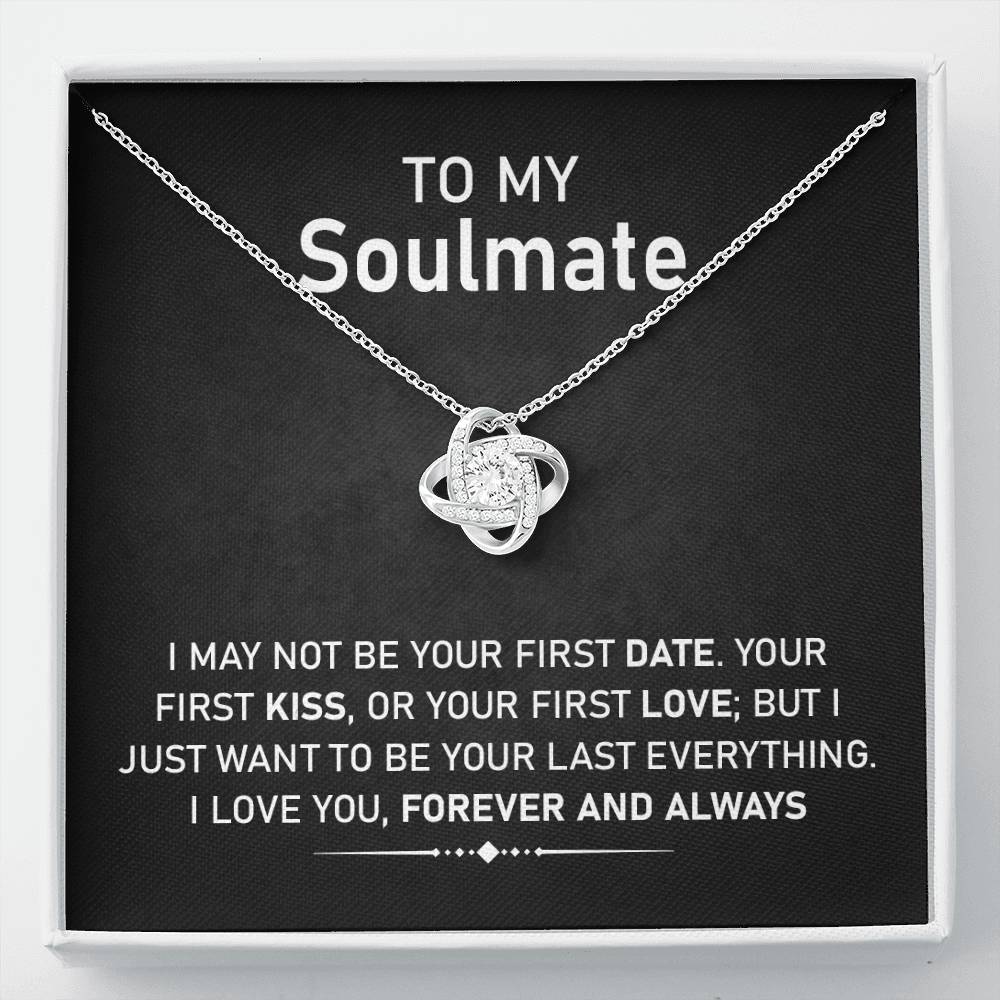 Soulmate Necklace Gift with Romantic Message Card