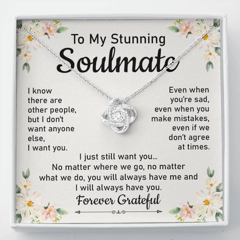 Soulmate Necklace with Emotional Forever Message