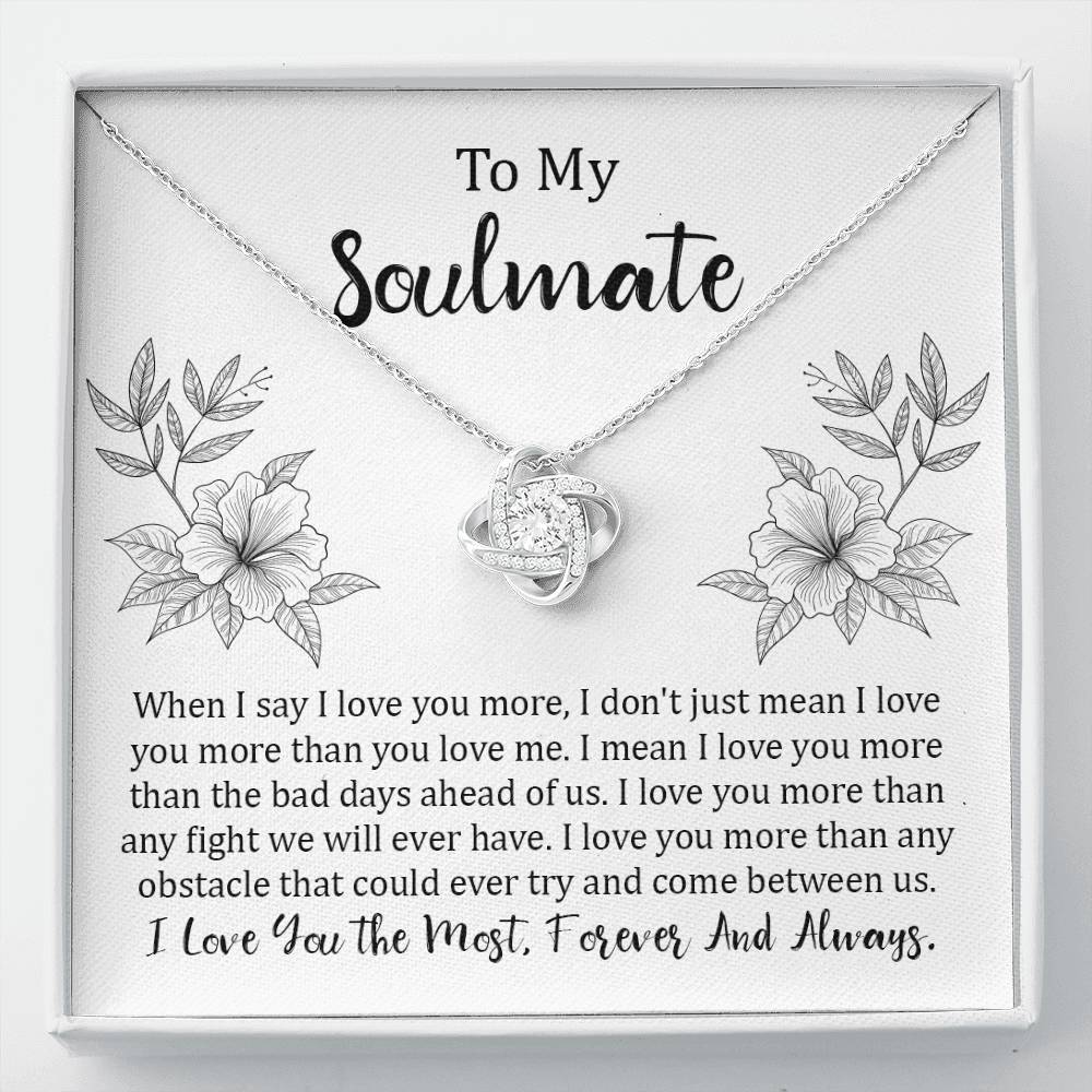 Soulmate Gift Necklace with Sentimental Message Card
