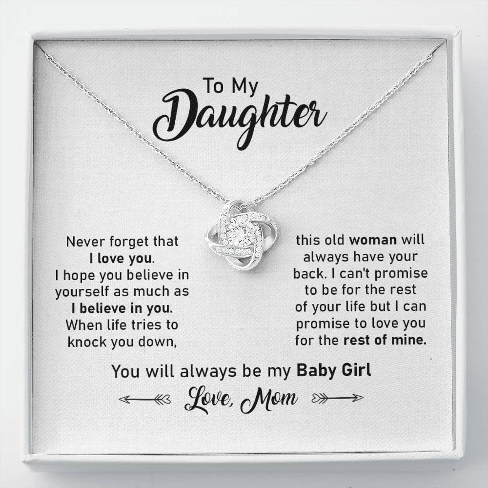 Daughter Necklace from Mom Baby Girl Forever Gift