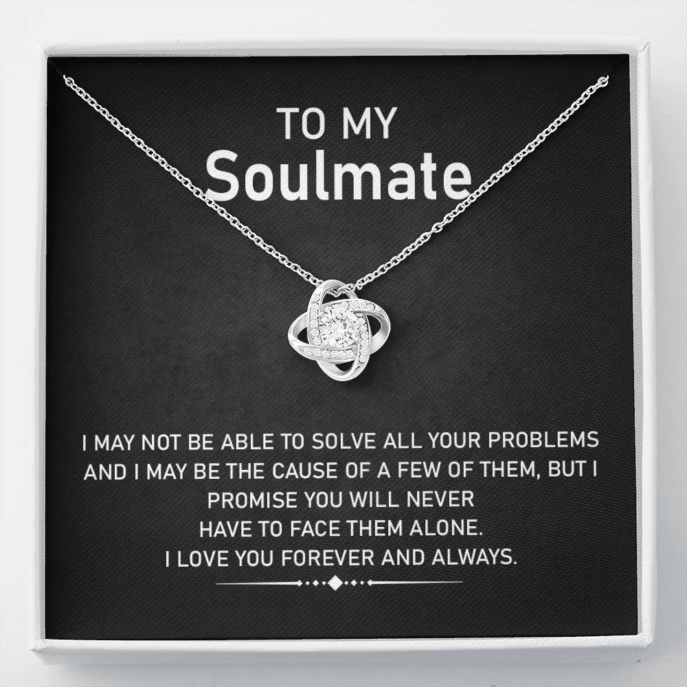 Soulmate Necklace Gift with Deep Love Message Card