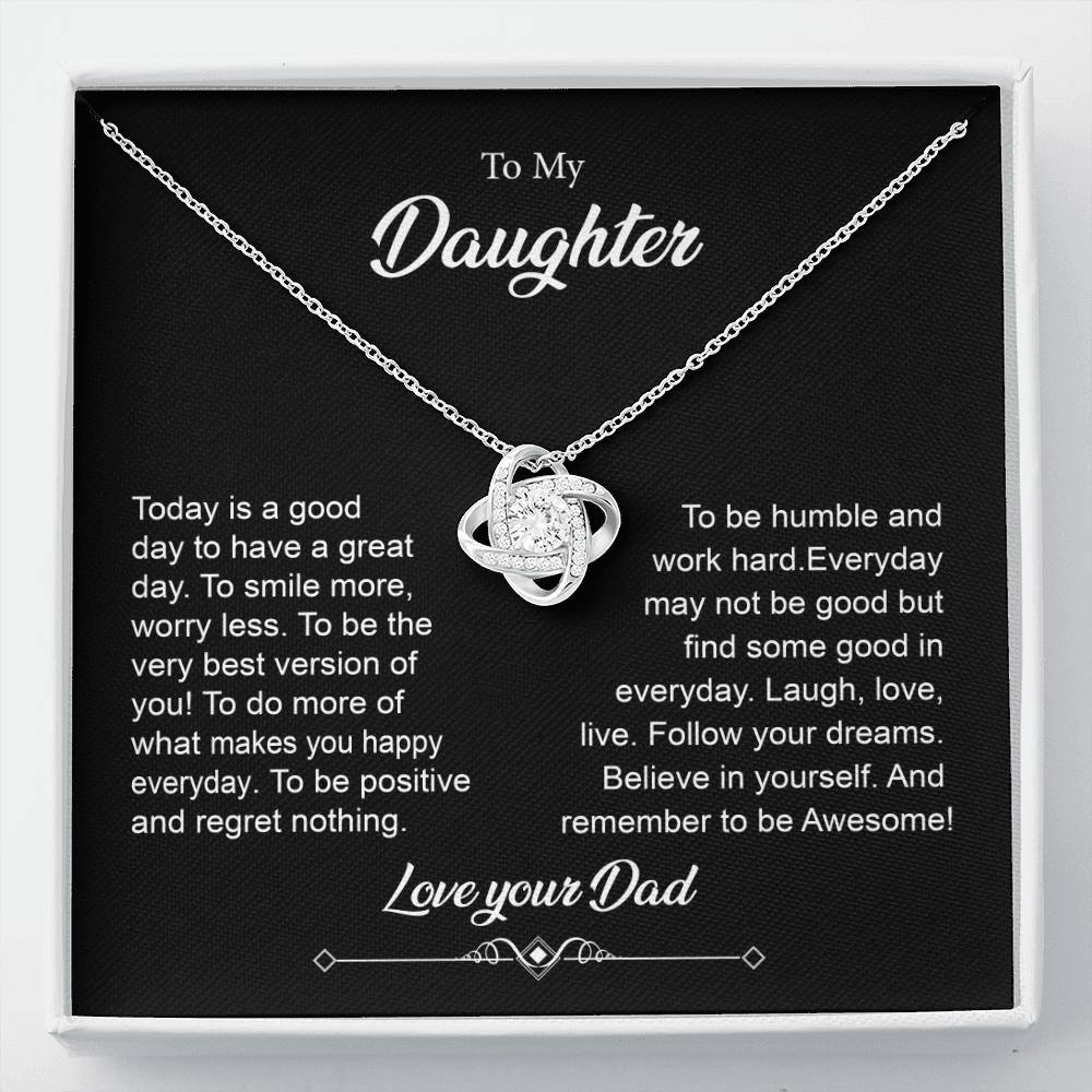 Daughter Gift Necklace from Dad with Inspirational Card