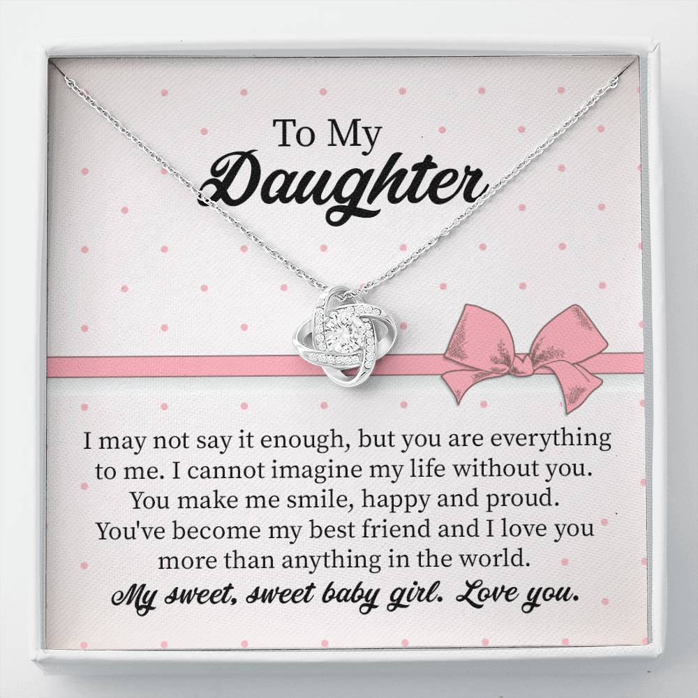 Daughter Necklace Gift With Heartfelt Message Card