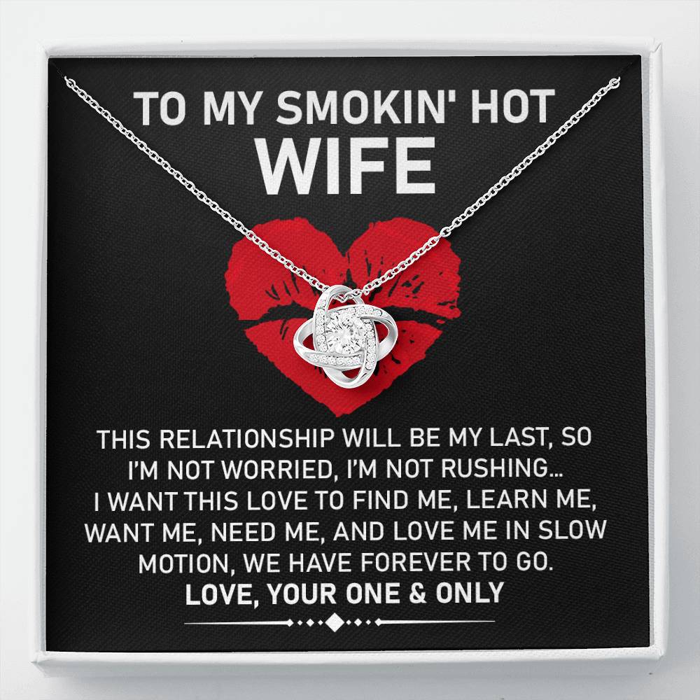 Smokin’ Hot Wife Necklace with Love Message Card