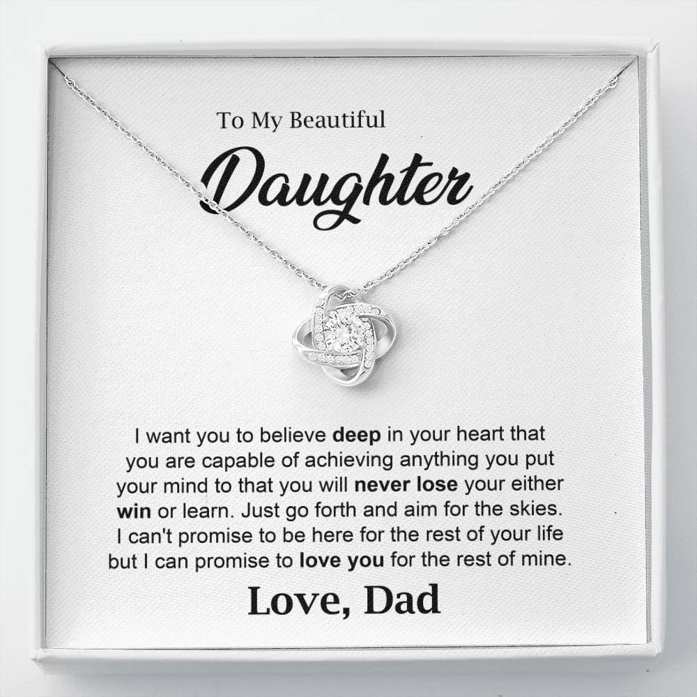Dad to Daughter Necklace Gift With Message Card