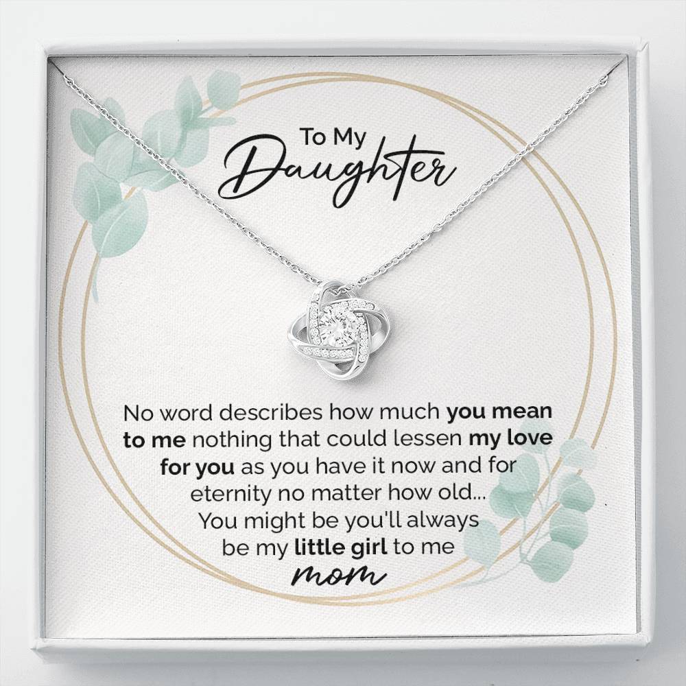Daughter Necklace Gift from Mom with Sentimental Card
