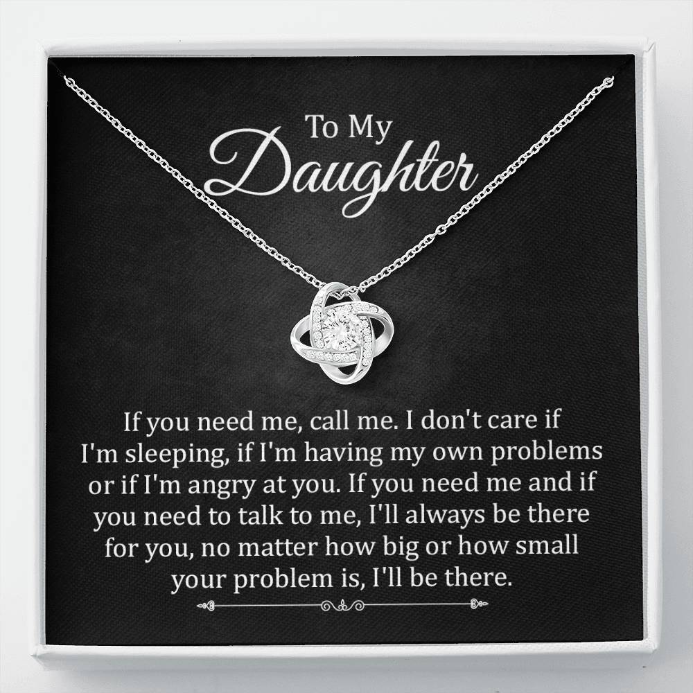 Daughter Necklace with I'll Be There Always Message