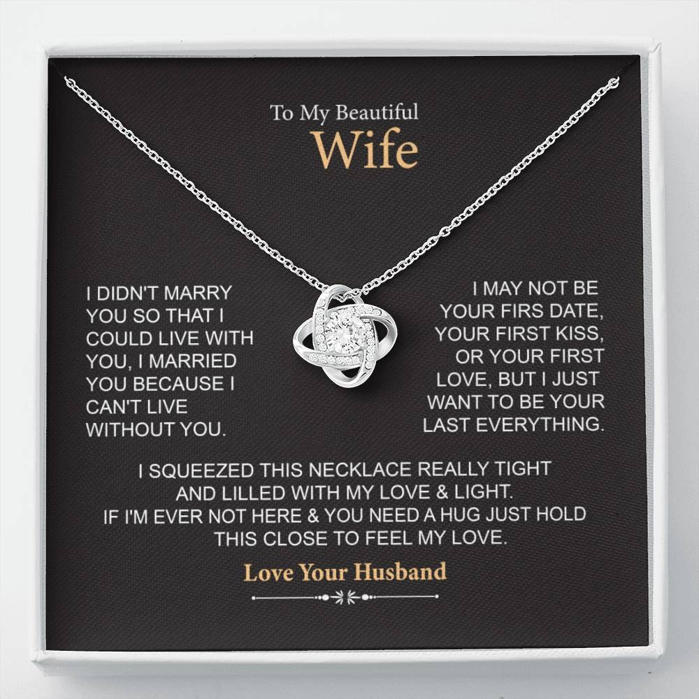 Necklace for Wife from Husband with Love Quote