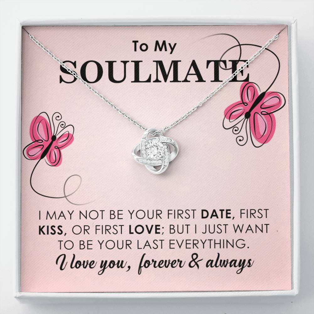To My Soulmate Necklace Gift with Butterfly Theme