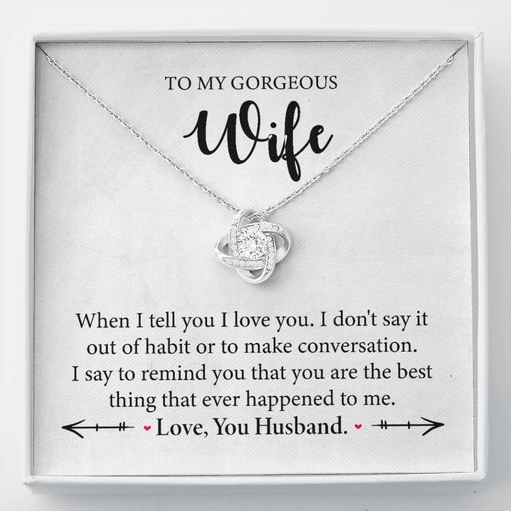 To My Gorgeous Wife Necklace From Husband