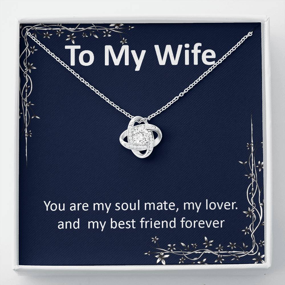 To My Wife Necklace From Husband With Message card