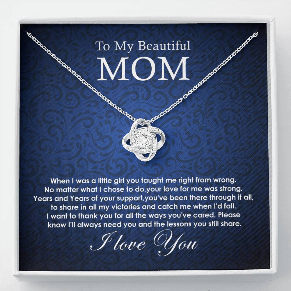 Necklace Gift For Mom From Daughter With Message Card