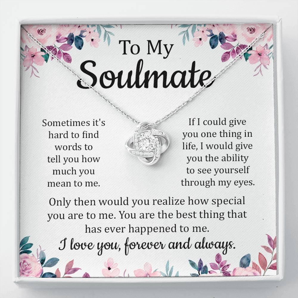 Soulmate Necklace Gift with Loving Message Card